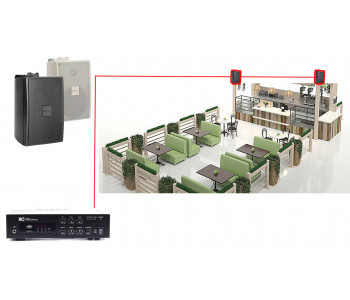 Акустична система для літніх майданчиків 2 настінних динаміки BOSCH